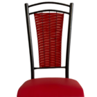 Kit 4 Cadeira Paris De Cozinha Tubular Aço Estofada Encosto J