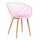 Kit 4 Cadeira Poltrona Clarice Sidera Rosa Sala De Jantar Rosa