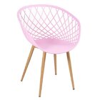 Kit 4 Cadeira Poltrona Clarice Sidera Rosa Sala De Jantar Rosa