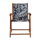 Kit 4 Cadeira Praia Dobrável Madeira Envernizada-folhas Branc