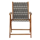 Kit 4 Cadeira Praia Dobrável Madeira Envernizada-retro