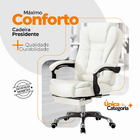 Kit 4 Cadeira Presidente Ergonômica Apoio Para Pés Ajustável