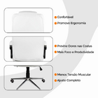 Kit 4 Cadeira Presidente Ergonômica Apoio Para Pés Ajustável