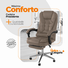 Kit 4 Cadeira Presidente Ergonômica Apoio Para Pés Ajustável