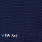 Kit 4 Cadeira Riviera Piscina Alumínio Preto Tela Azul