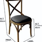 Kit 4 Cadeira Xis Em Madeira Maciça De Eucalipto Verniz Imbui