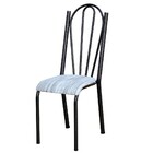 Kit 4 Cadeiras 021 América Cromo/preto Linho - Artefamol