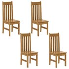 Kit 4 Cadeiras 100% Madeira Maciça Bielefeld Espresso Móveis