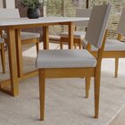 Kit 4 Cadeiras 100% Madeira Maciça Encosto E Assento Estofado