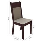 Kit 4 Cadeiras 4280 Madesa - Tabaco/crema/pérola