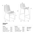 Kit 4 Cadeiras + 2 Banquetas Estofadas Industrial Loft Vintag