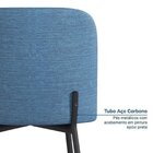 Kit 4 Cadeiras Aço Love Cabecasa Madeiraoriginals Preto/azul