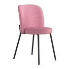 Kit 4 Cadeiras Aço Love Cabecasa Madeiraoriginals Preto/rosa