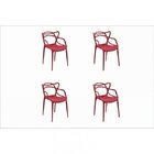 Kit 4 Cadeiras Allegra  Cereja