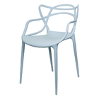 Kit 4 Cadeiras Allegra Cinza Claro Empilhável Para Cozinha Sa