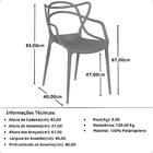 Kit 4 Cadeiras Allegra - Cinza Escuro