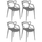 Kit 4 Cadeiras Allegra - Cinza Escuro