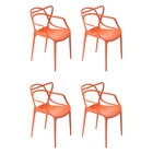 Kit 4 Cadeiras Allegra Empilhável Cozinha Mesa Sala Jantar La