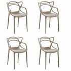 Kit 4 Cadeiras Allegra Flex 85cmx54cmx56 Cm Nude