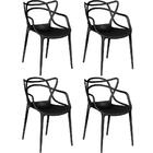 Kit 4 Cadeiras Allegra - Preto