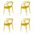 Kit 4 Cadeiras Allegra Solna  Amarelo