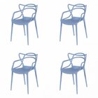 Kit 4 Cadeiras Allegra Solna  Azul