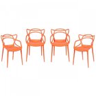 Kit 4 Cadeiras Allegra Solna  Laranja