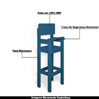 Kit 4 Cadeiras Alta Refeição Infantil Criança Restaurante Lan