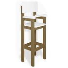 Kit 4 Cadeiras Alta Refeição Infantil Criança Restaurante Lan