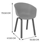 Kit 4 Cadeiras Anm8095f Toledo Anima Office Assentopolipropil