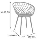 Kit 4 Cadeiras Anm8197f Loa Clarice Anima Office Polipropilen