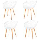 Kit 4 Cadeiras Anm8197f Loa Clarice Anima Office Polipropilen