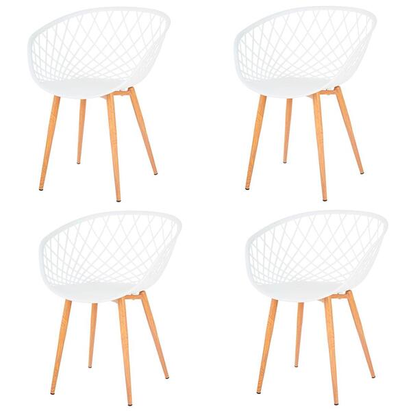 Kit 4 Cadeiras Anm8197f Loa Clarice Anima Office Polipropilen