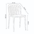 Kit 4 Cadeiras Ariane Rivatti Polipropileno Preto Base Aço