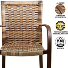 Kit 4 Cadeiras Ascoli Cor Cappuccino Mesa Tampo Ripado + Ombr