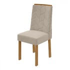 Kit 4 Cadeiras Astrid Amêndoa Clean/veludo Naturale Creme 758