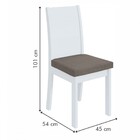 Kit 4 Cadeiras Athenas Branco/suede Animale Bege 75868 - Móve