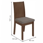 Kit 4 Cadeiras Athenas Imbuia Clean/suede Animale Bege 75868