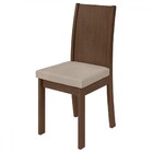 Kit 4 Cadeiras Athenas Imbuia Clean/veludo Naturale Creme - M