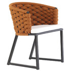 Kit 4 Cadeiras Bali Alumínio Em Tricô Náutico Trama Original