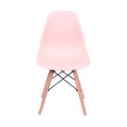 Kit 4 Cadeiras Base Madeira Eames Dkr  Salmão