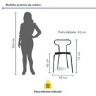 Kit 4 Cadeiras Base Tubular Fixa Fantasminha Chef Preto