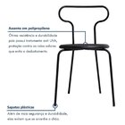 Kit 4 Cadeiras Base Tubular Fixa Fantasminha Chef Preto