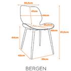 Kit 4 Cadeiras Bergen Fratini Revestida Em Poliuretano (pu) C