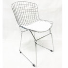 Kit 4 Cadeiras Bertoia Cromada Assento Branco - Poltronas Do