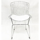 Kit 4 Cadeiras Bertoia Cromada Assento Branco - Poltronas Do