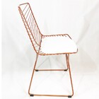 Kit 4 Cadeiras Bertoia Retrô Cobre Assento Branco - Poltronas