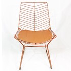 Kit 4 Cadeiras Bertoia Retrô Cobre Assento Cobre - Poltronas