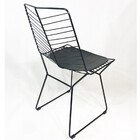 Kit 4 Cadeiras Bertoia Retrô Preta Assento Preto - Poltronas