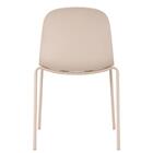 Kit 4 Cadeiras Bilbao Fratini Encosto Polipropileno Nude Asse